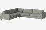 Bolia Scandinavia 6 Sitzer Ecksofa 2 Ecke 3 - Fawn - flach gewebt - hellgrau