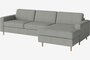 Bolia Scandinavia 2½ Sitzer Schlafcouch Mit Chaiselongue - Fawn - flach gewebt - hellgrau - Rechts