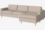 Bolia Scandinavia 2½ Sitzer Schlafcouch Mit Chaiselongue - London - Flach gewebt - Hellbeige - Rechts