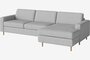 Bolia Scandinavia 2½ Sitzer Schlafcouch Mit Chaiselongue - London-Flatwoven-Light-Grey - Rechts