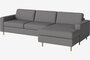 Bolia Scandinavia 2½ Sitzer Schlafcouch Mit Chaiselongue - London - Flach gewebt - Multi grau - Rechts