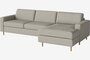 Bolia Scandinavia 2½ Sitzer Schlafcouch Mit Chaiselongue - Vilme - Bouclé - Sand - Rechts