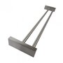 Frost Quadra Towel Bar 6 Handtuchstange doppelt - gebürstet (grau)