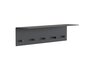 Frost WANDGARDEROBE m/5 HAKEN - Schwarz Matt/Schwarz Poliert 