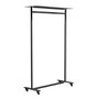 Frost BUKTO m/Räder und Top-Regal U6010 - Schwarz Matt / Schwarz Poliert