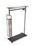 Frost BUKTO m/Räder und Top-Regal U6010 - Schwarz Matt / Schwarz Poliert