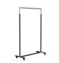 Frost Bukto 100cm M/Räder U6005 - Schwarz Matt / Kupfer Gebürstet
