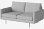 Bolia Scandinavia Remix 2 Sitzer Sofa - London-Flach-gewebt-Hellgrau