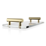 Decor Walther Tablett Bar Tab - Gold Matt / Klar Glass