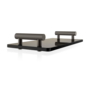 Decor Walther Tablett Bar Tab-Dark Metal Matt / Parsolglas dunkelbraun