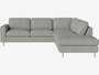 Bolia Scandinavia 4 Sitzer Ecksofa Offenes Ende - 13 cm weiß pigmentierte geölte Eiche - Links