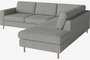 Bolia Scandinavia 4 Sitzer Ecksofa Offenes Ende - Fawn - flach gewebt - hellgrau - Links