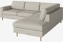 Bolia Scandinavia 4 Sitzer Ecksofa Offenes Ende - London - Flach gewebt - Elfenbein - Links