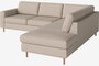Bolia Scandinavia 4 Sitzer Ecksofa Offenes Ende - London - Flach gewebt - Hellbeige - Links