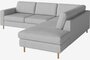 Bolia Scandinavia 4 Sitzer Ecksofa Offenes Ende - London - Flach gewebt - Hellgrau - Links