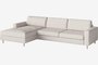 Bolia Scandinavia 3½ Sitzer Sofa Mit Chaiselongue - Linea - Samt - Beige - Links