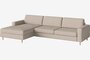Bolia Scandinavia 3½ Sitzer Sofa Mit Chaiselongue - London - Flach gewebt - Hellbeige - Links