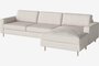 Bolia Scandinavia 3½ Sitzer Sofa Mit Chaiselongue - Linea - Samt - Beige - Rechts