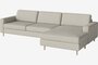 Bolia Scandinavia 3½ Sitzer Sofa Mit Chaiselongue - London - Flach gewebt - Elfenbein - Rechts