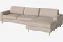 Bolia Scandinavia 3½ Sitzer Sofa Mit Chaiselongue - London - Flach gewebt - Hellbeige - Rechts