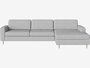 Bolia Scandinavia 3½ Sitzer Sofa Mit Chaiselongue - London - Flach gewebt - Hellgrau - Rechts