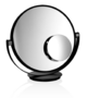 Decor Walther Tischspiegel Vanity - Schwarz matt / Chrom