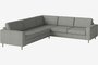 Bolia Scandinavia 5 Sitzer Ecksofa 2½ Ecke 2 - Fawn - flach gewebt - hellgrau
