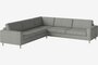 Bolia Scandinavia 6 Sitzer Ecksofa 2½ Ecke 2½ - Fawn - flach gewebt - hellgrau