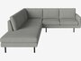 Bolia Scandinavia Remix 4 Sitzer Ecksofa Open End - 17cm-black-stained-oiled-oak