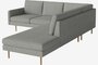 Bolia Scandinavia Remix 4 Sitzer Ecksofa Open End - Fawn-Flat-woven-Light-Grey