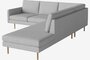 Bolia Scandinavia Remix 4 Sitzer Ecksofa Open End - London-Flatwoven-Light-Grey