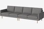 Bolia Scandinavia Remix 4 Sitzer Sofa - London - Flach gewebt - Multi grau
