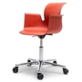 Flötotto PRO ARMCHAIR Drehstuhl - korallrot / aluminium-poliert