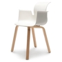 Flötotto PRO ARMCHAIR Vierbeinholzgestell - schneeweiss