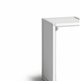 Flötotto Tisch mit Eingefasster Platte, H74 B200 T100 - weiss-weiss