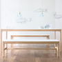 Flötotto Tisch mit Eingefasster Platte, H74 B160 T80