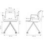 Flötotto PRO ARMCHAIR X-Gestell mit Rollen