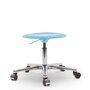 Flötotto PRO STOOL Drehhocker - Aquablau - aluminium-poliert