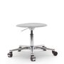 Flötotto PRO STOOL Drehhocker - Granitgrau-Aluminium-poliert