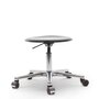 Flötotto PRO STOOL Drehhocker - Graphitschwarz - Aluminium-poliert