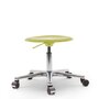 Flötotto PRO STOOL Drehhocker - Kiwigruen - aluminium-poliert
