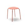 Flötotto PRO STOOL Vierbeingestell Niedrig - Korallrot