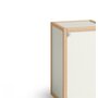 Flötotto Container mit Doppeltür 7 Einlegeböden, H222 B113 T60 - Buche - Weiss