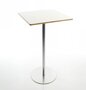 Lapalma Brio Fix 110 Tisch - 60 x 60 cm - HPL Fenix® Weiss -  Edelstahl