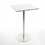 Lapalma Brio Fix 110 Tisch - 60 x 60 cm - HPL Weiß - Edelstahl