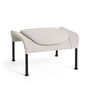 HAY Hay O2 Ottoman Filzgleiter, Stahl pulverbeschichtet schwarz, Lift - Soft Light Grey