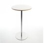 Lapalma Brio Fix 110 Tisch - Ø 60 cm - HPL Fenix® Weiss -  Edelstahl