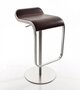 Lapalma Lem 66-79 Hocker / Barhocker - Matt Verchromt Softleder 9030 Dunkelbraun