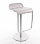 Lapalma Lem 66-79 Hocker / Barhocker - Matt Verchromt Softleder 9022 Grau