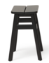 Form & Refine Angle Standard Hocker 45cm - Buche Schwarz Matt Lackiert